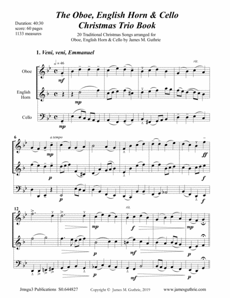 The Oboe English Horn Cello Christmas Trio Book Page 2