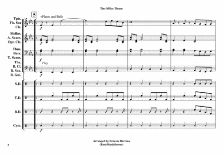 The Office Theme For Marching Concert Band Page 2