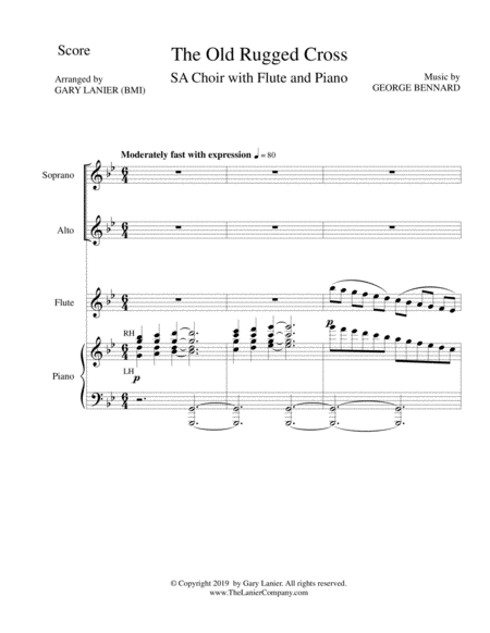 The Old Rugged Cross Sa Ladies Choir And Flute With Piano Page 2