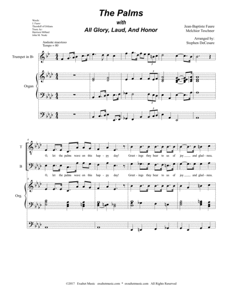 The Palms With All Glory Laud And Honor For Satb Page 2