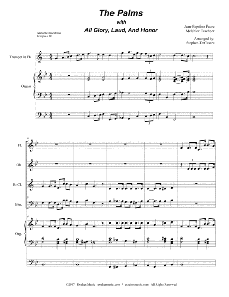 The Palms With All Glory Laud And Honor For Woodwind Quartet Page 2