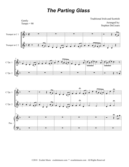 The Parting Glass Duet For C Trumpet Page 2