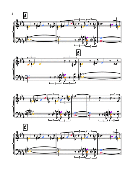 The Pink Panther Theme Musicolor Notation Phase 6 Page 2