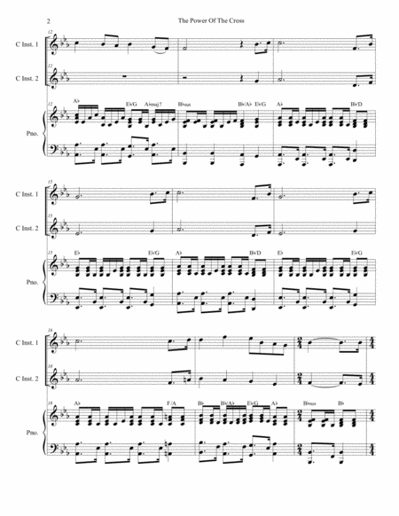 The Power Of The Cross Oh To See The Dawn Duet For C Instruments Page 2