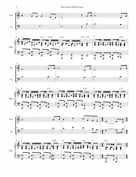 The Power Of The Cross Oh To See The Dawn Duet For Violin And Cello Page 2