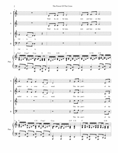 The Power Of The Cross Oh To See The Dawn For Vocal Quartet Satb Page 2