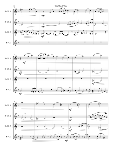 The Quiet Way For Clarinet Quartet Page 2