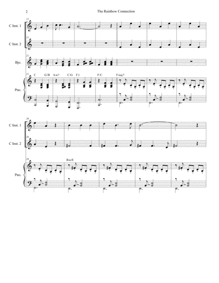 The Rainbow Connection Duet For C Instruments Page 2