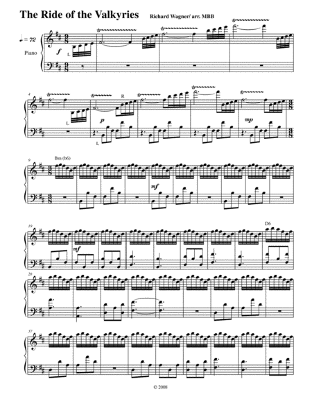 The Ride Of The Valkyries For Piano Solo Page 2