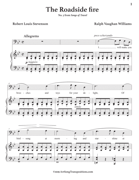 The Roadside Fire B Flat Major Bass Clef Page 2