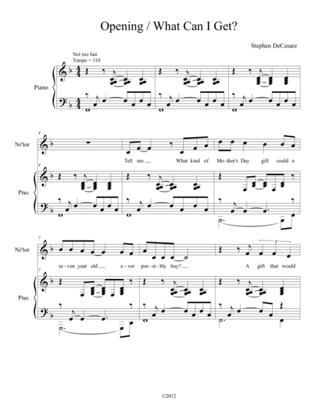 The Rock Bracelet A Mothers Day Musical Piano Conductor Score Page 2