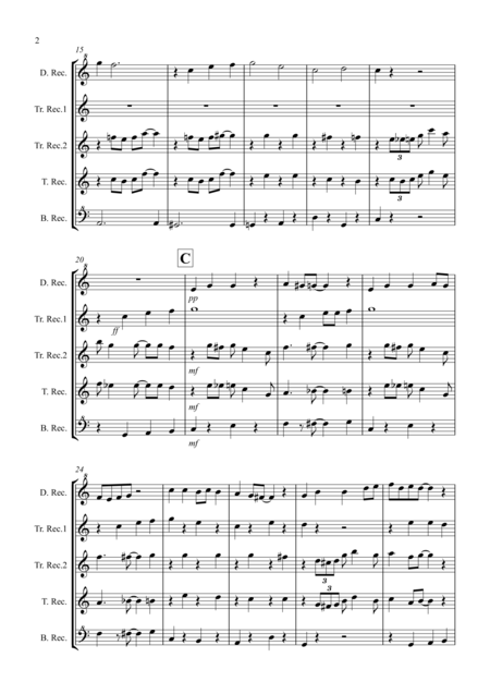 The Saints Jazzy Style For Recorder Quintet Page 2