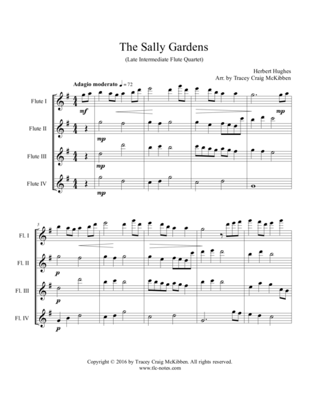 The Sally Gardens For Flute Quartet Page 2