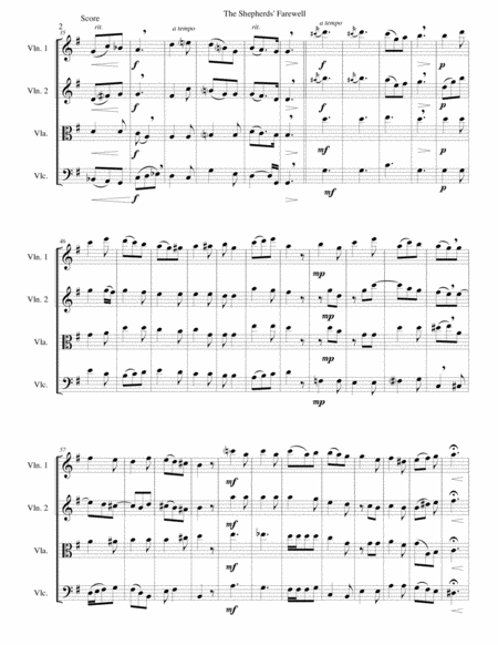 The Shepherds Farewell For String Quartet Page 2