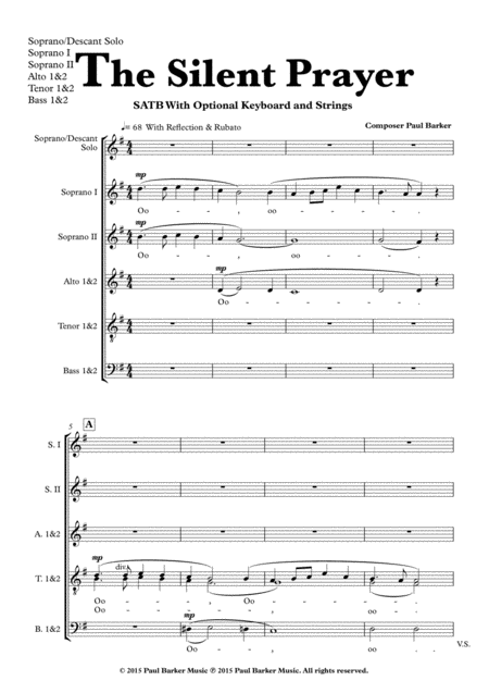 The Silent Prayer Vocal Score Page 2
