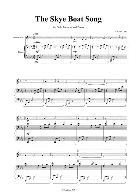 The Skye Boat Song For Solo Trumpet In Bb And Piano Page 2