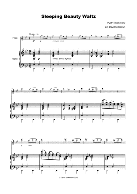 The Sleeping Beauty Waltz By Tchaikovsky For Flute And Piano Page 2