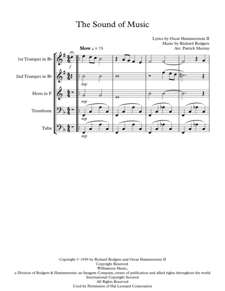 The Sound Of Music For Brass Quintet Page 2