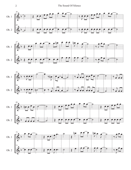 The Sound Of Silence Oboe Duet Page 2