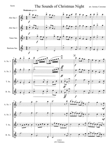 The Sounds Of Christmas Night For Saxophone Quartet Satb Or Aatb Page 2