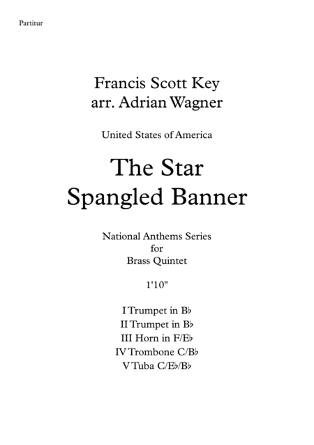 The Star Spangled Banner Brass Quintet Arr Adrian Wagner Page 2