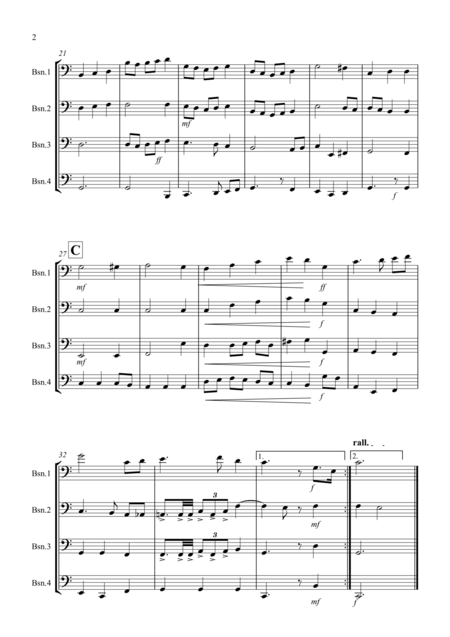 The Star Spangled Banner For Bassoon Quartet Page 2