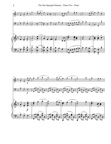 The Star Spangled Banner For Piano Trio Page 2