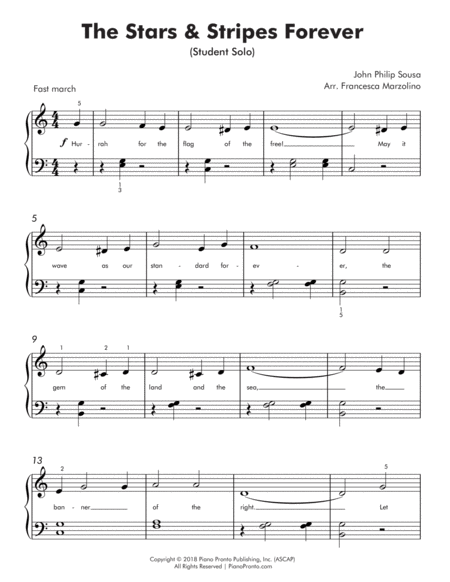 The Stars And Stripes Forever Easy Piano With Duet Page 2