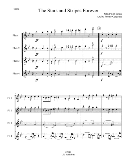 The Stars And Stripes Forever For Flute Quartet Page 2