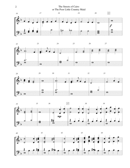 The Streets Of Cairo Or The Poor Little Country Maid 3 Octave Handbell Choir Page 2