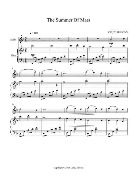 The Summer Of Mars For Harp And Violin Page 2