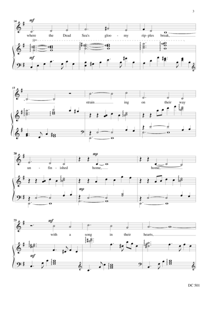 The Swallows Alto And Piano Page 2