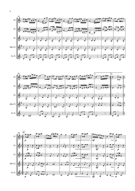 The Sycamore Rag For Clarinet Quintet Page 2