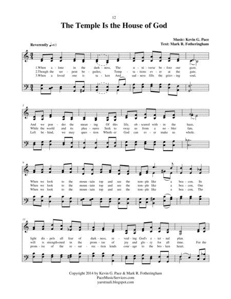 The Temple Is The House Of God An Original Hymn For Satb Voices Page 2