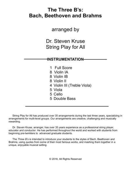 The Three Bs Bach Beethoven Brahms For String Orchestra Grade 4 5 Page 2