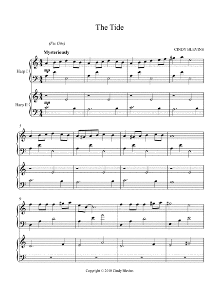 The Tide For Harp Duet Page 2