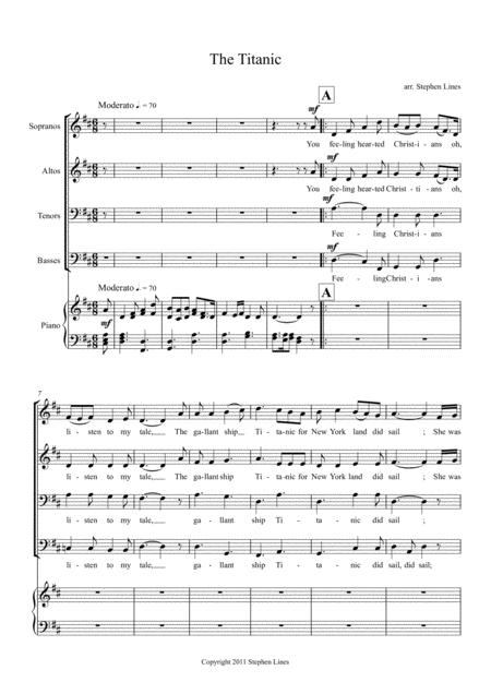 The Titanic For Choir Satb And Piano Page 2