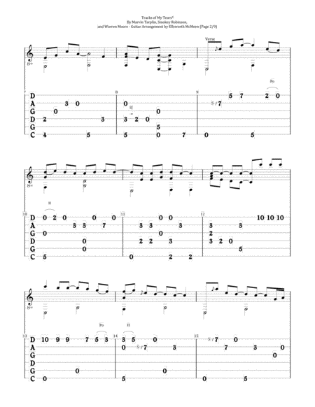 The Tracks Of My Tears For Fingerstyle Guitar Tuned Cgdgad Page 2