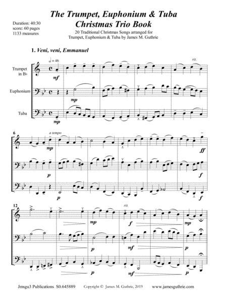 The Trumpet Euphonium Tuba Christmas Trio Book Page 2