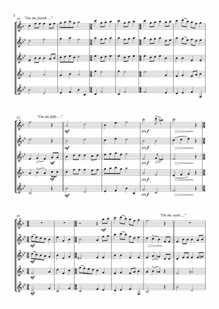 The Twelve Days Of Christmas Arranged For Clarinet Choir Page 2