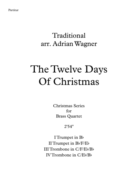 The Twelve Days Of Christmas Brass Quartet Arr Adrian Wagner Page 2