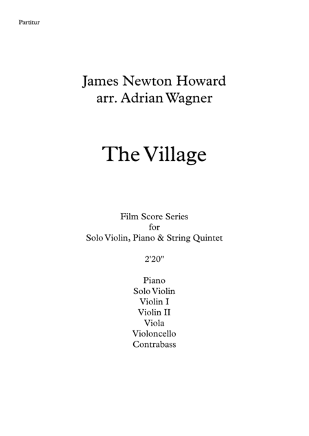 The Village James Newton Howard Solo Violin Piano String Quintet Arr Adrian Wagner Page 2