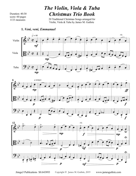 The Violin Viola Tuba Christmas Trio Book Page 2