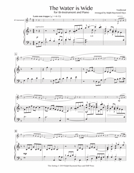 The Water Is Wide For Bb Instrument And Piano Page 2
