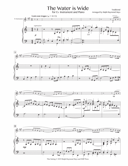 The Water Is Wide For Eb Instrument And Piano Page 2