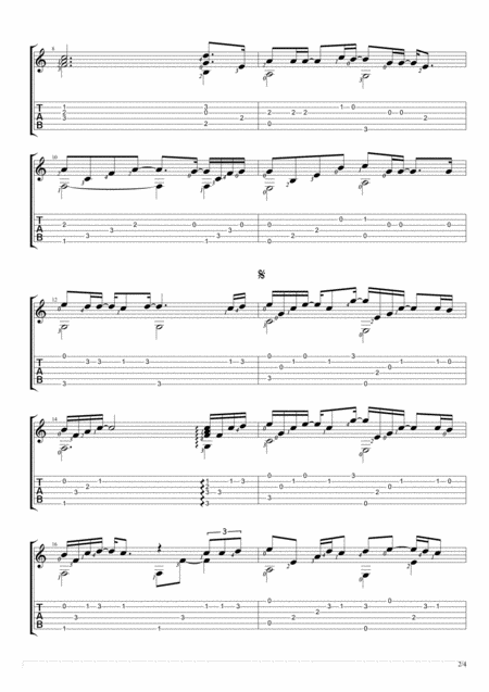 The Way You Look At Me Solo Guitar Tablature Page 2