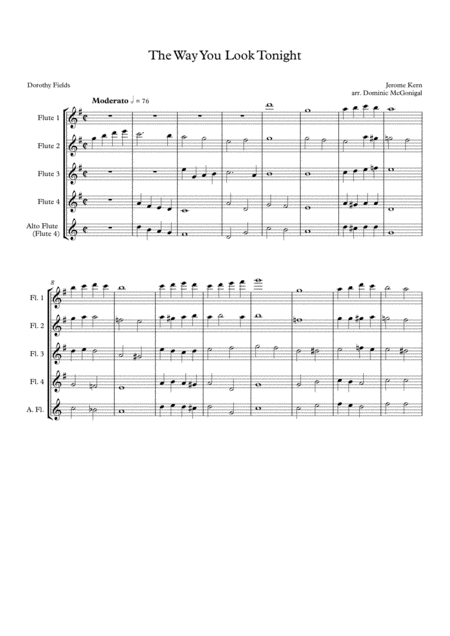 The Way You Look Tonight Flute Choir Page 2