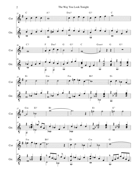 The Way You Look Tonight For Cor Anglais And Guitar Page 2