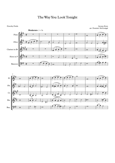 The Way You Look Tonight Wind Quintet Page 2