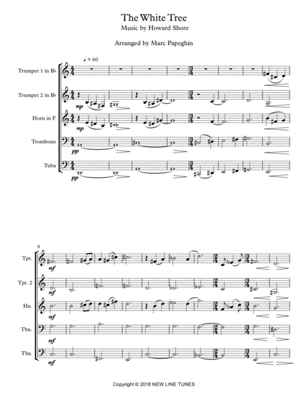 The White Tree From The Return Of The King Brass Quintet Page 2